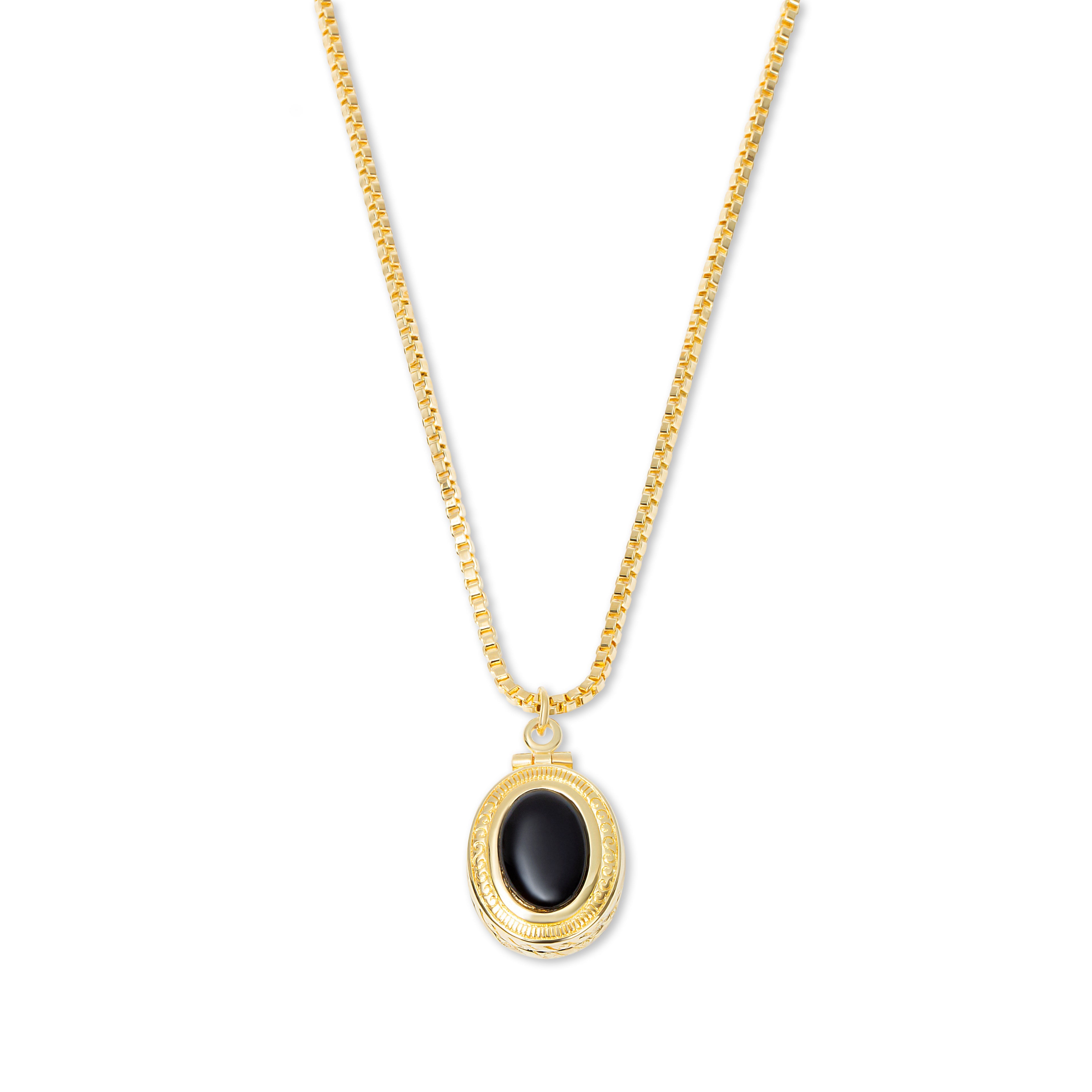 MARKET M ONYX top UNISEX NECKLACE JEWELRY GOLD