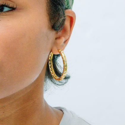 THE ICED OUT STARRY HOOP EARRING