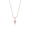 THE MULTICOLOR CROSS PENDANT NECKLACE