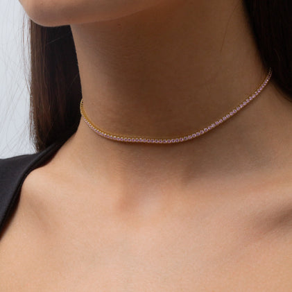 THE PINK THIN VALDEZ CHOKER