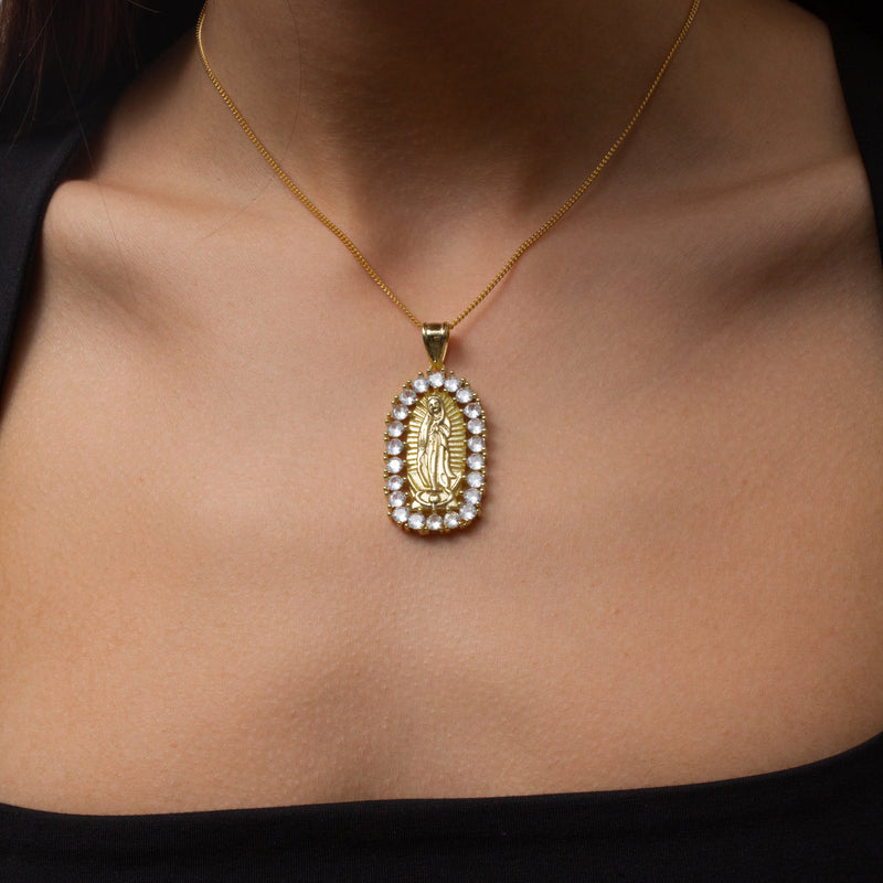 THE ICED PAVE' MARY PENDANT