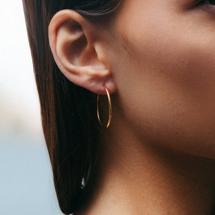 THE ENDLESS GOLD FILLED MEDIUM ESSENTIAL HOOPS