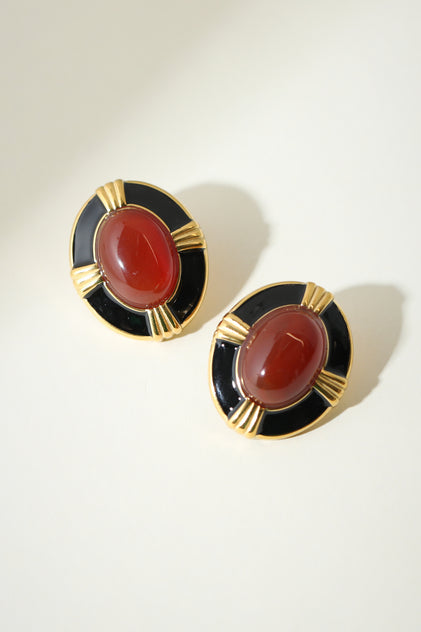 The Bold Circular Red Heirloom Earrings