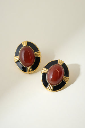 The Bold Circular Red Heirloom Earrings