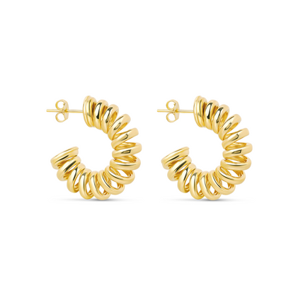 The Gold Spiral Hoops