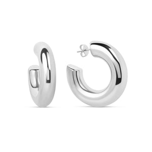 The Large Silver Hailey Hoops