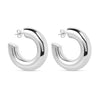 The Large Silver Hailey Hoops