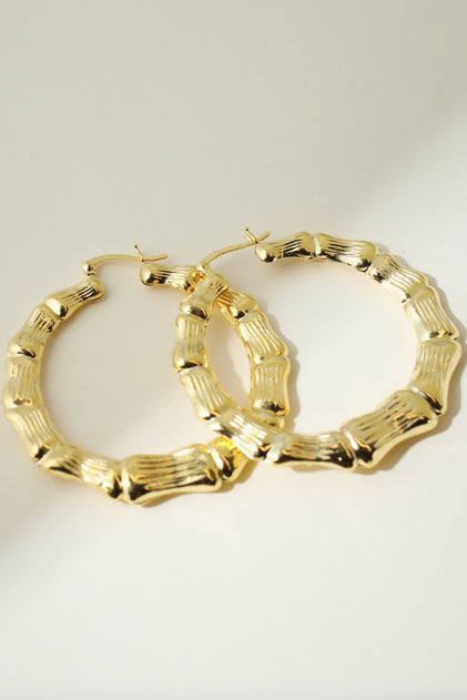 The Bamboo Hoop Earring