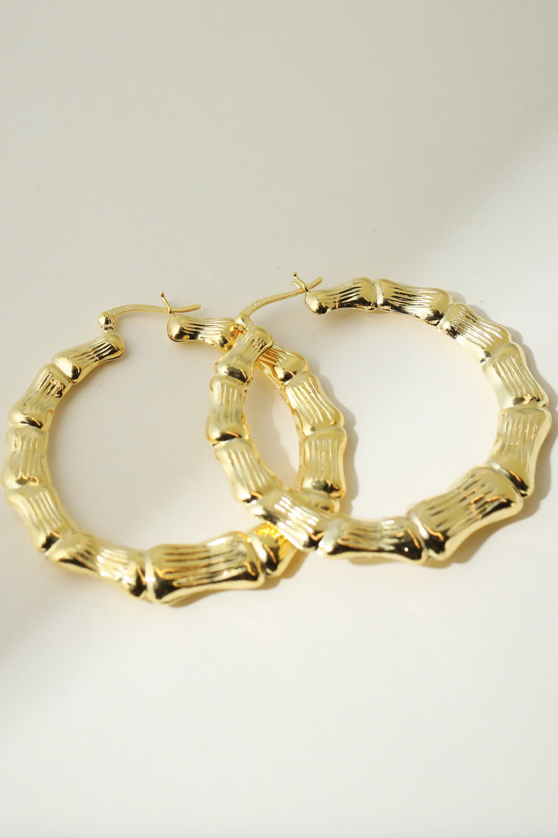 The Bamboo Hoop Earring