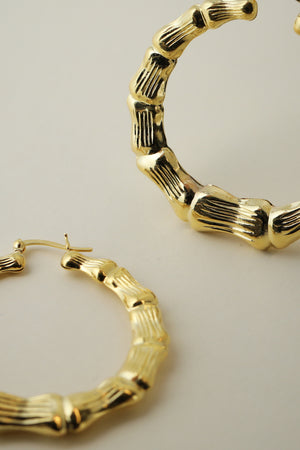 The Bamboo Hoop Earring