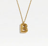THE BUBBLE LETTER BLOCK PENDANT NECKLACE