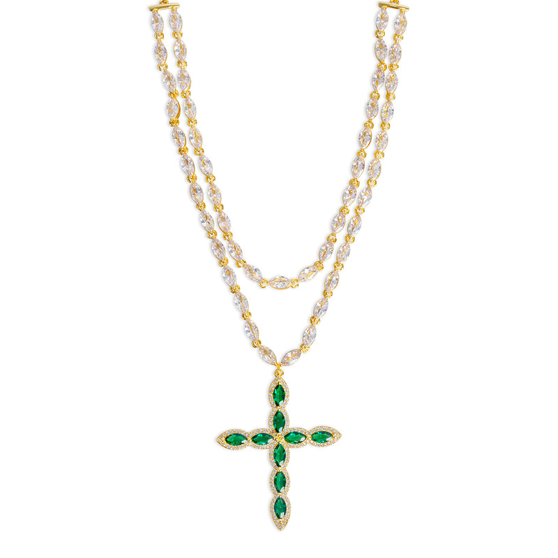 The Sagrada Emerald Cross Choker (Cindy Kimberly x The M Jewelers)