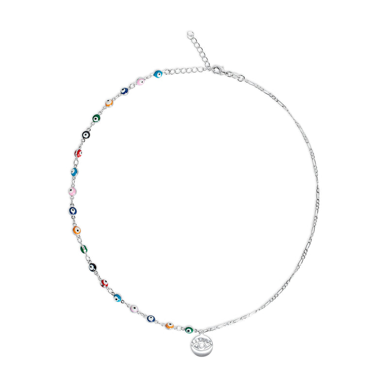 The Multi Color Full Evil Eye Charm Necklace