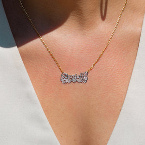 THE CLASSIC ORNATE HEART NAMEPLATE NECKLACE