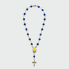 THE DARK BLUE ROSARY ANKLET