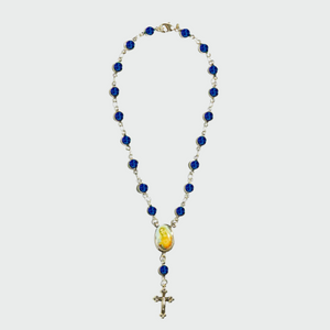 THE DARK BLUE ROSARY ANKLET