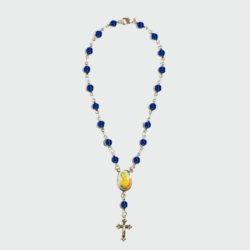 THE DARK BLUE ROSARY ANKLET