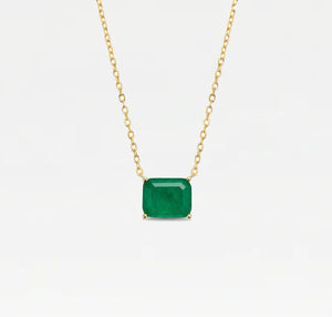 The Green Solitaire Emerald Necklace