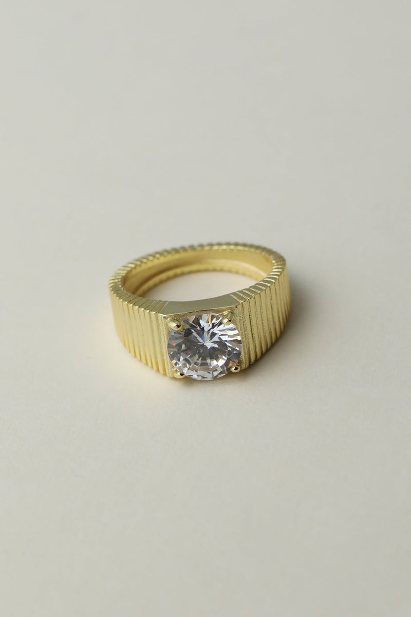 The Rouge Cz Signet Ring