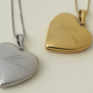 The Mom Engraved Photo Locket