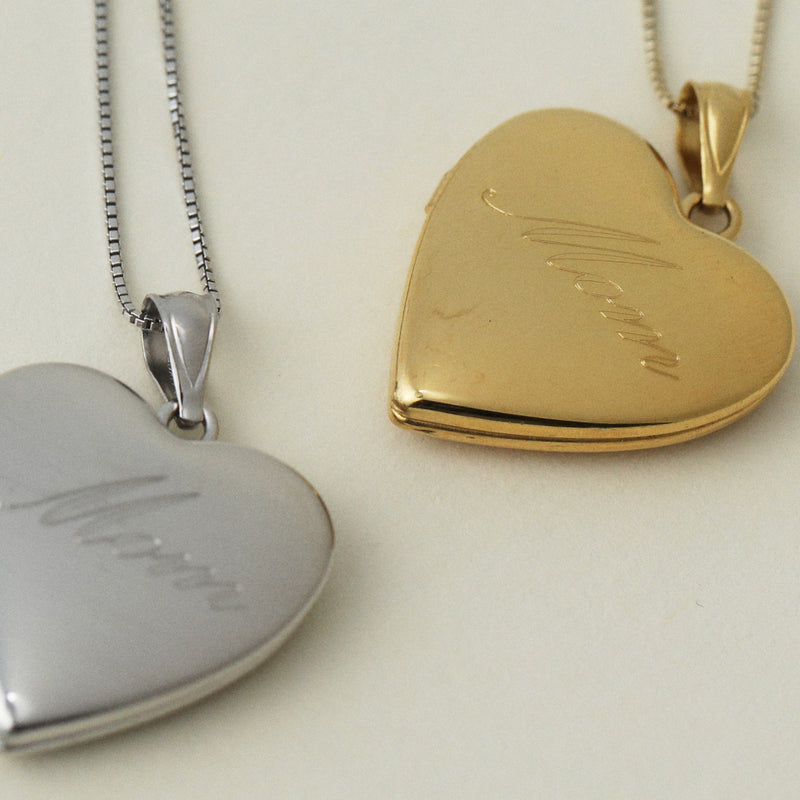 The Mom Engraved Photo Locket