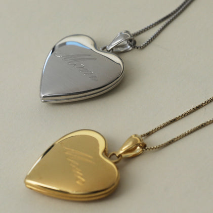 The Mom Engraved Photo Locket