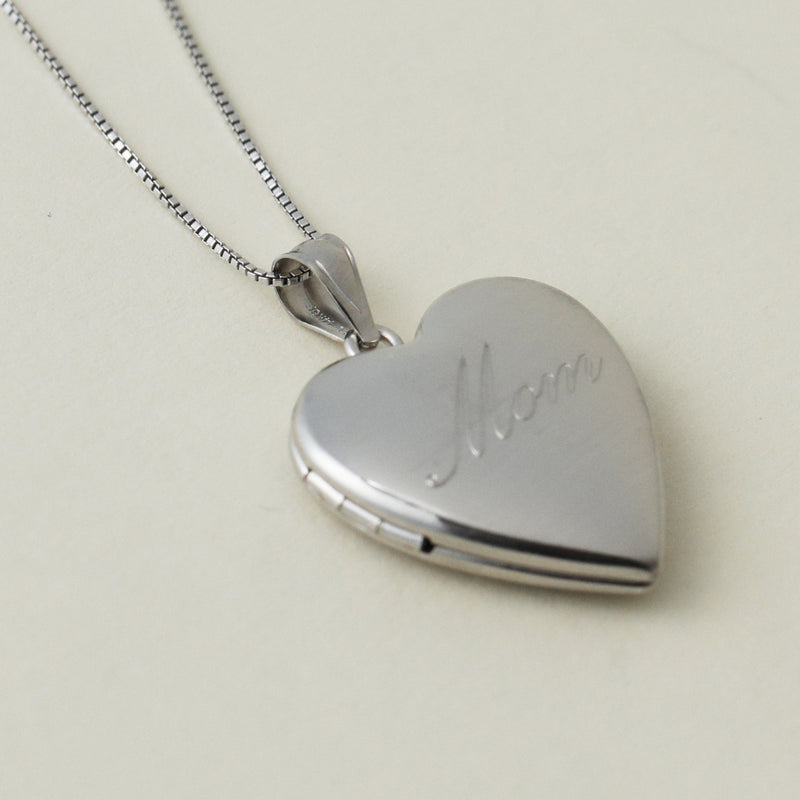 The Mom Engraved Photo Locket