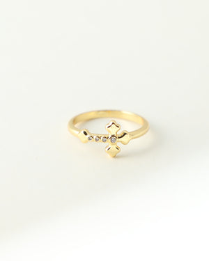 THE PAVE CROSS RING