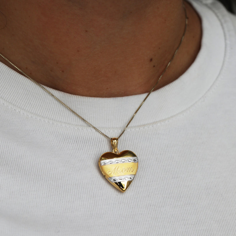 The Mom Two Tone Photo Locket