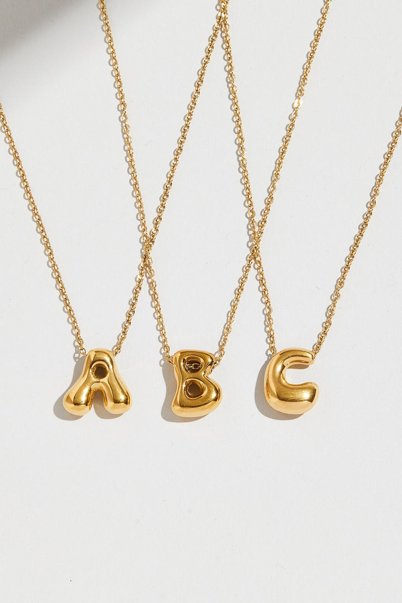 THE ORNATE BUBBLE LETTER NECKLACE