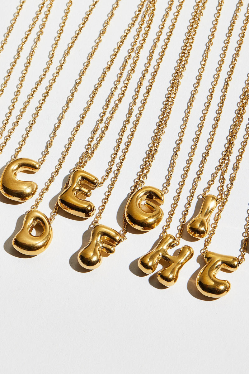THE ORNATE BUBBLE LETTER NECKLACE