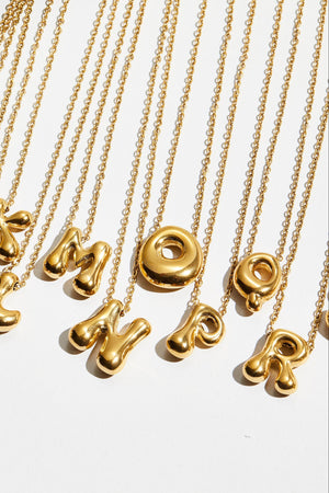 THE ORNATE BUBBLE LETTER NECKLACE