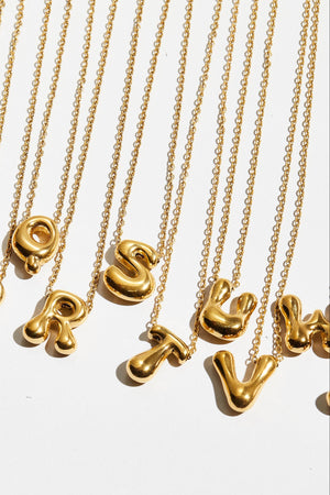 THE ORNATE BUBBLE LETTER NECKLACE