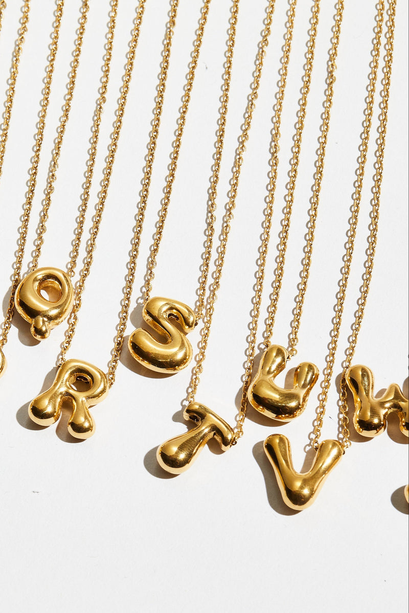 THE ORNATE BUBBLE LETTER NECKLACE