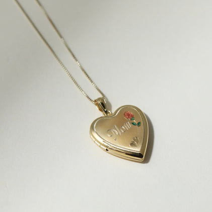 The Mom Mini Rose Photo Locket