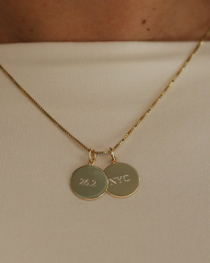 The Engraved Marathon Charm Necklace