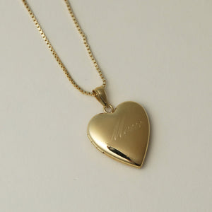 The Mom Engraved Photo Locket