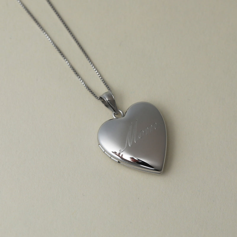 The Mom Engraved Photo Locket