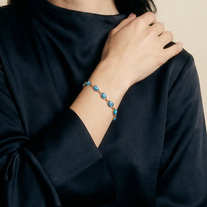 The Light Blue Evil Eye Bracelet