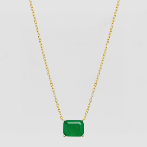 The Green Solitaire Emerald Necklace