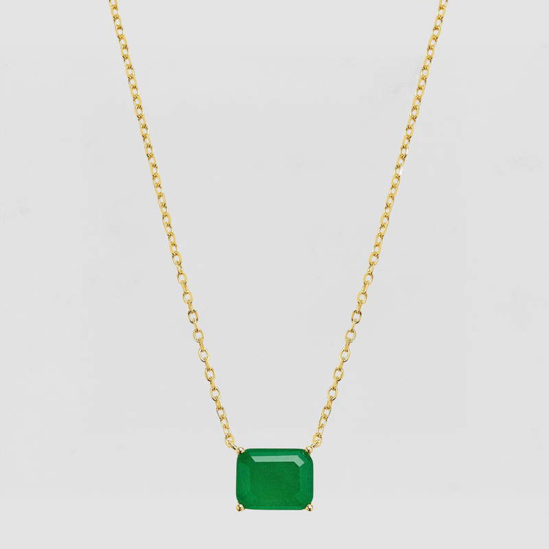 The Green Solitaire Emerald Necklace