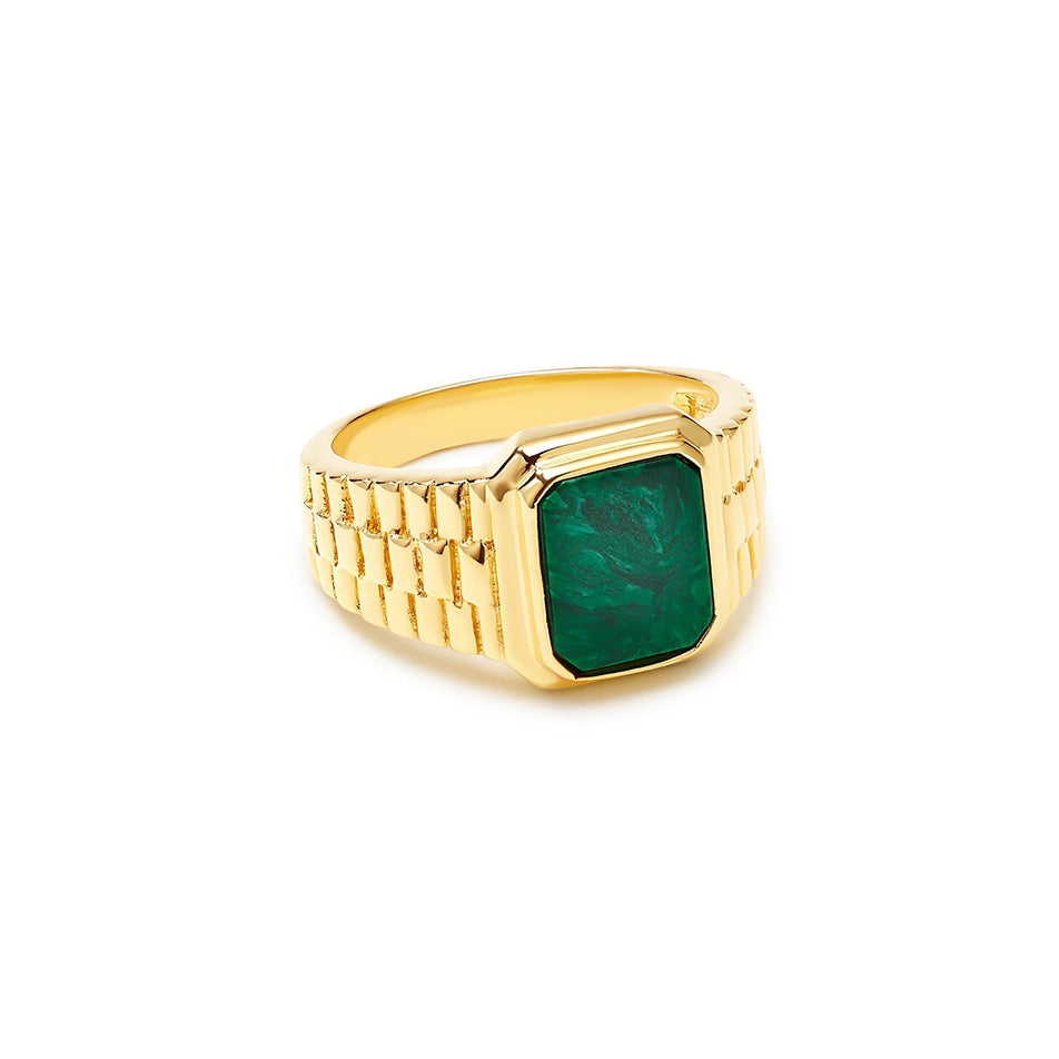 Natural Emerald Men's Rings. 1.48 Carat. 18K White Gold. – VK. Diamonds