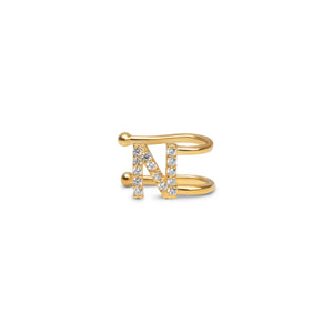 THE ICED OUT BLOCK LETTER CUFF EARRING