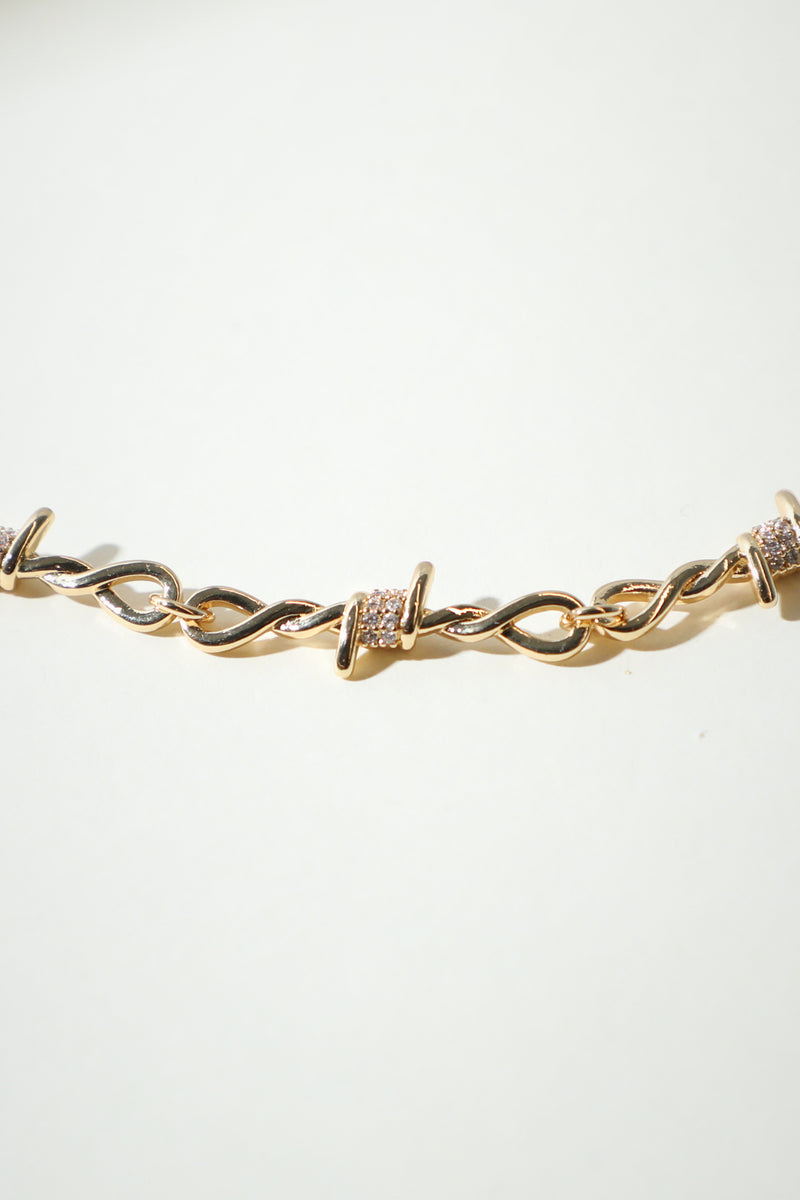 THE ICED OUT BARBWIRE NECKLACE