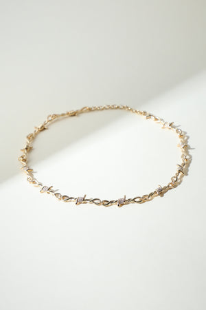 THE ICED OUT BARBWIRE NECKLACE
