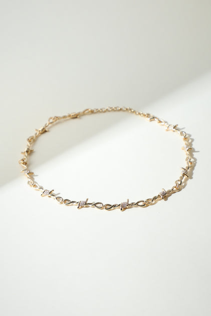 THE ICED OUT BARBWIRE NECKLACE
