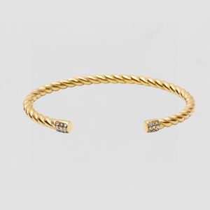 The Iced Out Rope Bangle