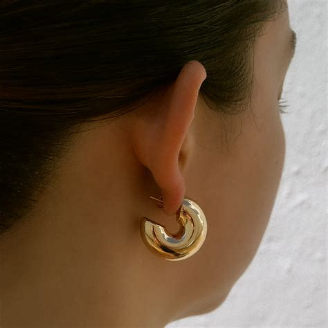 The Medium Gold Hailey Hoops