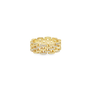 THE PAVE CHAIN LINK RING