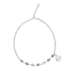 THE MULTI COLOR EVIL EYE CHARM ANKLET